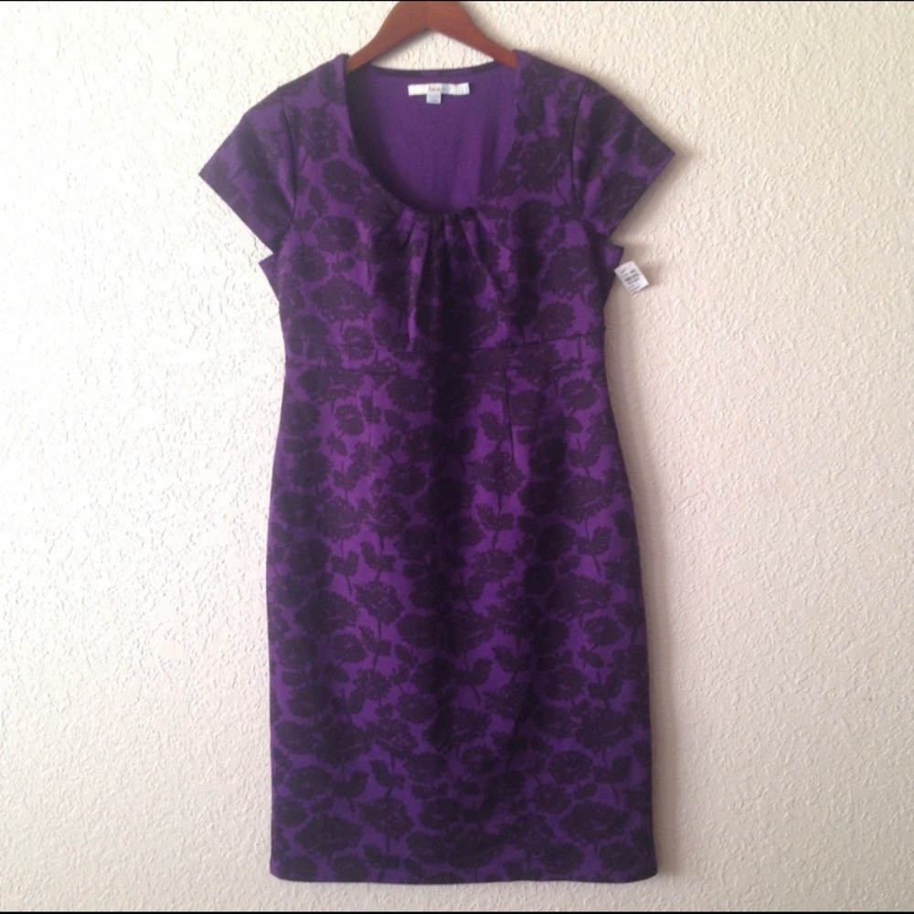 Purple floral Boden sheath dress